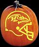 SPOOKMASTER NFL FOOTBALL BALTIMORE RAVENS PUMPKIN CARVING PATTERN