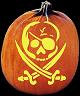 BLACK FLAG PIRATE PUMPKIN CARVING PATTERN