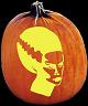 BRIDE OF FRANKENSTEIN PUMPKIN CARVING PATTERN