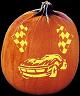 CHECKERED FLAG PUMPKIN CARVING PATTERN