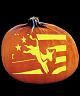 SPOOKMASTER DEMOCRATIC PARTY DONKEY PUMPKIN CARVING PATTERN