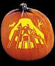 GHOSTLY MANSION PUMPKIN CARVING PATTERN