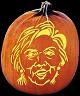 SPOOKMASTER HILLARY CLINTON PUMPKIN CARVING PATTERN
