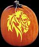 LION'S HEAD PUMPKIN CARVING PATTERN