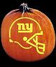 SPOOKMASTER NFL FOOTBALL NEW YORK GIANTS PUMPKIN CARVING PATTERN