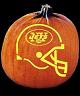 SPOOKMASTER NFL FOOTBALL NEW YORK JETS PUMPKIN CARVING PATTERN