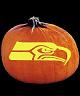 SPOOKMASTER NFL FOOTBALL SEATTLE SEAHAWKS PUMPKIN CARVING PATTERN