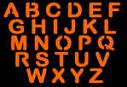 UPPER CASE LETTERS PUMPKIN CARVING PATTERN