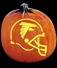 SPOOKMASTER NFL FOOTBALL ATLANTA FALCONS HELMET PUMPKIN CARVING PATTERN