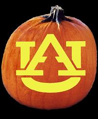 SpookMaster Auburn Tigers College Football Pumpkin Carving Pattern