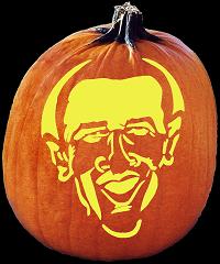 SpookMaster Barack Obama Pumpkin Carving Pattern