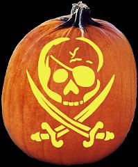 SpookMaster BLAG FLAG PIRATE Pumpkin Carving Pattern