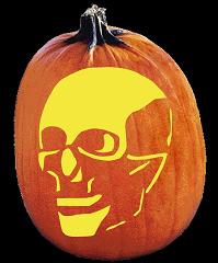 SPOOKMASTER SKULL PUMPKIN CARVING PATTERN