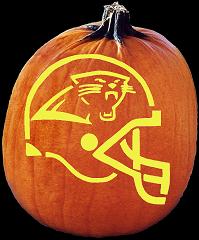 SPOOKMASTER NFL FOOTBALL CAROLINA PANTHERS HELMET PUMPKIN CARVING PATTERN