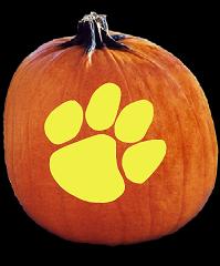 SpookMaster Clemson Tigers College Football Team Pumpkin Carving Pattern