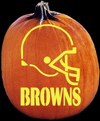 SPOOKMASTER NFL FOOTBALL CLEVELAND BROWNS HELMET PUMPKIN CARVING PATTERN