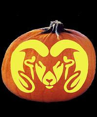 SpookMaster Colorado State Rams College Football Team Pumpkin Carving Pattern