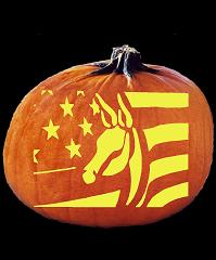 SpookMaster Democratic Party Donkey  Pumpkin Carving Pattern