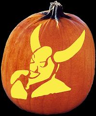 SPOOKMASTER DEVIL SATAN PLAYGROUND PUMPKIN CARVING PATTERN