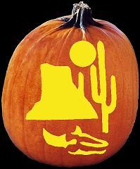 SPOOKMASTER DESERT PUMPKIN CARVING PATTERN