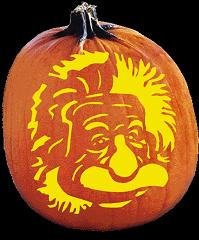 SPOOKMASTER ALBERT EINSTEIN PUMPKIN CARVING PATTERN