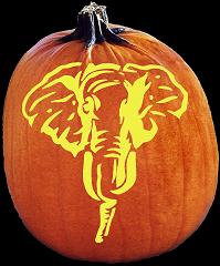 SpookMaster Republican Party Elephant Pumpkin Carving Pattern