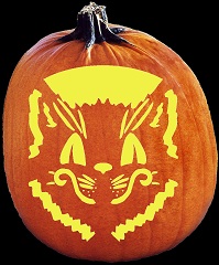 SpookMaster Feline Friend Cat Pumpkin Carving Pattern