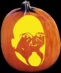 SPOOKMASTER UNCLE FESTER ADDAMS PUMPKIN CARVING PATTERN