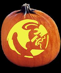 SpookMaster Florida State Seminoles College Football Team Pumpkin Carving Pattern