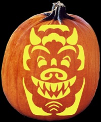 SPOOKMASTER GARGOYLE PUMPKIN CARVING PATTERN