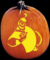 SPOOKMASTER GENIE PUMPKIN CARVING PATTERN