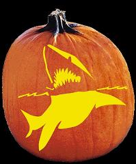 SPOOKMASTER GREAT WHITE SHARK PUMPKIN CARVING PATTERN