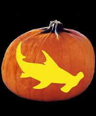 SPOOKMASTER HAMMERHEAD SHARK PUMPKIN CARVING PATTERN