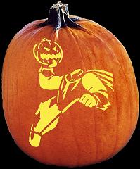 SPOOKMASTER HEADLESS HORSEMAN PUMPKIN CARVING PATTERN