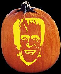 SPOOKMASTER HERMAN MUNSTER PUMPKIN CARVING PATTERN