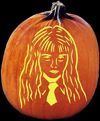 Spookmaster Hermione Granger Harry Potter Pumpkin Carving Pattern Jack O Lantern