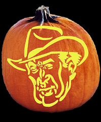 SpookMaster Home on the Range (Cowboy) Pumpkin Carving Pattern