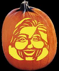 SPOOKMASTER HILLARY RODHAM CLINTON PUMPKIN CARVING PATTERN