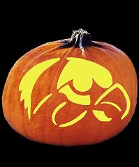 SPOOKMASTER IOWA HAWKEYES PUMPKIN CARVING PATTERN