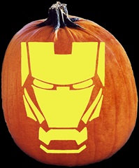 SPOOKMASTER IRON MAN PUMPKIN CARVING PATTERN