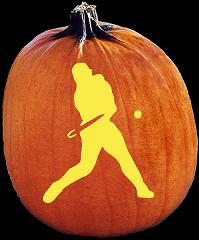 SPOOKMASTER BASEBALL PLAYER PUMPKIN CARVING PATTERN