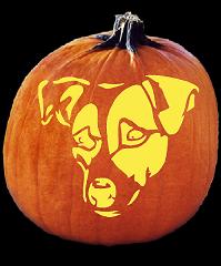 SPOOKMASTER JACK RUSSELL TERRIER DOG PUMPKIN CARVING PATTERN