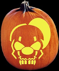 SpookMaster Jester Skull Clown Pumpkin Carving Pattern
