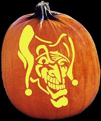 SpookMaster Jokes On You (Clown, Skull, Joker) Pumpkin Carving Pattern
