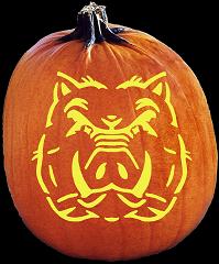 SPOOKMASTER JUNKYARD HOG WARTHOG PUMPKIN CARVING PATTERN