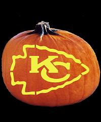 SPOOKMASTER NFL FOOTBALL KANSAS CITY CHIEFS PUMPKIN CARVING PATTERN