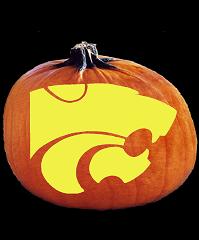 SpookMaster Kansas State Wildcats College Football Team Pumpkin Carving Pattern