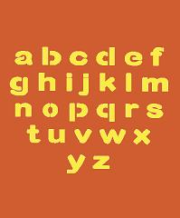 SPOOKMASTER LOWER CASE LETTERS PUMPKIN CARVING PATTERN