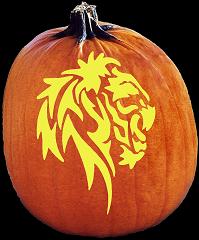 SpookMaster Lions Head (Lion) Pumpkin Carving Pattern