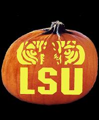SpookMaster LSU (Louisiana State) Tigers College Football Team Pumpkin Carving Pattern